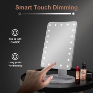 Funtouch Lighted Makeup Mirror with 10X Magnification, Adjustable Vanity Mirror, 180-Degree Rotation - Image 4