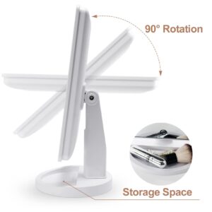 Funtouch Lighted Makeup Mirror with 10X Magnification, Adjustable Vanity Mirror, 180-Degree Rotation - Image 7