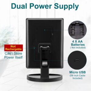 Funtouch Lighted Makeup Mirror with 10X Magnification, Adjustable Vanity Mirror, 180-Degree Rotation - Image 9