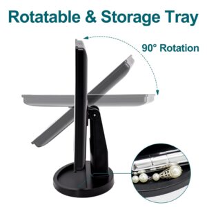 Funtouch Lighted Makeup Mirror with 10X Magnification, Adjustable Vanity Mirror, 180-Degree Rotation - Image 14