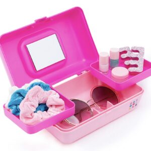 Caboodles Pretty In Petite Forever Fun Cosmetic Case, Pink Over Rose - Image 2