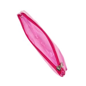 Basics Zippered Travel Makeup & Accessory Rectangle Carrying Clutch in Transparent Pink or Black PVC (Colors Vary), 1ct - Image 7