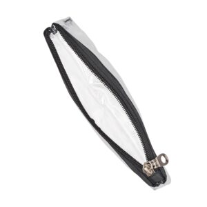 Basics Zippered Travel Makeup & Accessory Rectangle Carrying Clutch in Transparent Pink or Black PVC (Colors Vary), 1ct - Image 8