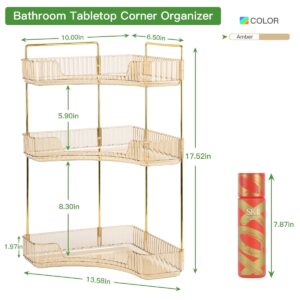 Garmic 3-Tier Bathroom Counter Organizer Countertop Storage Organizer Makeup Organizer Space Saving Vanity Trays – Gold - Image 6