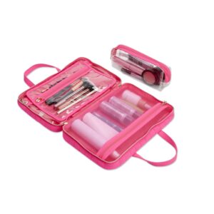 Sophia Joy 2-Piece Weekender Cosmetic Bag Set, Pink - Image 4