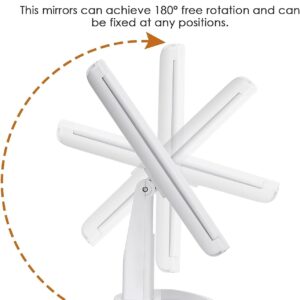 Makeup Mirror with Lights, Lighted Makeup Mirror with 22Pcs LED Lights, 2X 3X Magnifying Makeup Mirror, Dual Power Supply Light Up Vanity Mirror - Image 5