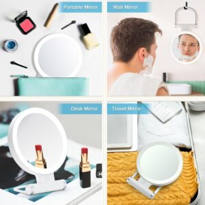 B Beauty Planet 20X Magnifying Mirror with Light, 20X/1X Double Sided Travel Mirror - Image 3