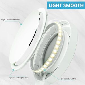 B Beauty Planet 20X Magnifying Mirror with Light, 20X/1X Double Sided Travel Mirror - Image 4