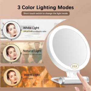 B Beauty Planet 20X Magnifying Mirror with Light, 20X/1X Double Sided Travel Mirror - Image 13