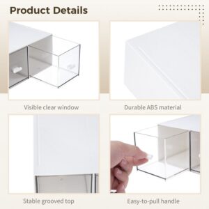 Small Stackable Storage Drawers, Bangcool Clear Storage Bins with 3 Drawers Bathroom Organizers Multifunctional Vanity Counter Desktop Makeup Organizer - Image 4