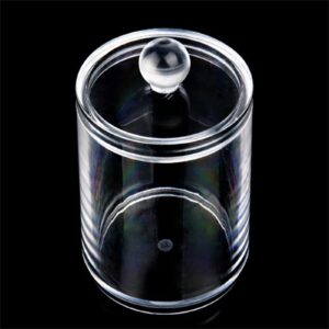 XEOVHV 1 Pack Qtip Holder Dispenser for Cotton Ball, Cotton Swab, Cotton Round Pads, Floss - 10 oz Clear Plastic Apothecary Jar Set for Bathroom Canister Storage Organization, Vanity Makeup Organizer - Image 7