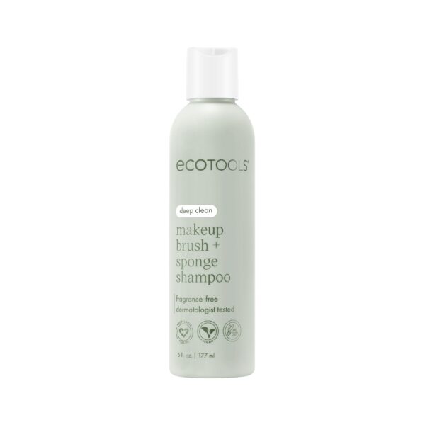 EcoTools Makeup Brush + Sponge Shampoo, Makeup Brush Cleaner, 6 fl.oz./ 177 ml, 1 Count