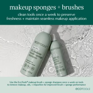 EcoTools Makeup Brush + Sponge Shampoo, Makeup Brush Cleaner, 6 fl.oz./ 177 ml, 1 Count