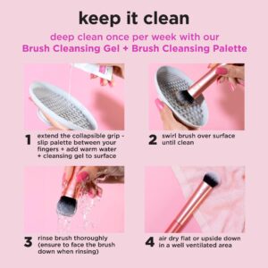 Real Techniques Glow Round Base Makeup Brush, for Liquid & Cream Foundation, 1 Count