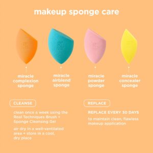 Real Techniques Everyday Essentials Kit, Makeup Brush & Beauty Sponge Set, 5 Piece Set