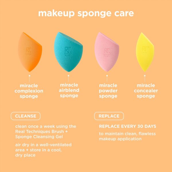 Real Techniques Everyday Essentials Kit, Makeup Brush & Beauty Sponge Set, 5 Piece Set