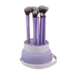 Candie Couture 9 Piece Brush Set with Silicone Holder. Hold, Display and Dry Your Brushes.