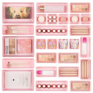Vtopmart 26 PCS Clear Plastic Stackable Organizer Bins,Makeup Drawer Organizers and Vanity Organizer - Image 9