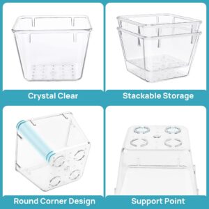 Vtopmart 26 PCS Clear Plastic Stackable Organizer Bins,Makeup Drawer Organizers and Vanity Organizer - Image 19