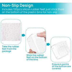 Vtopmart 26 PCS Clear Plastic Stackable Organizer Bins,Makeup Drawer Organizers and Vanity Organizer - Image 22