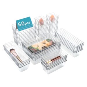 Vtopmart 26 PCS Clear Plastic Stackable Organizer Bins,Makeup Drawer Organizers and Vanity Organizer - Image 23