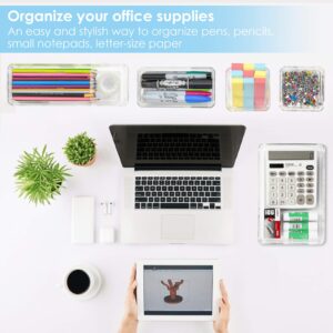 Vtopmart 26 PCS Clear Plastic Stackable Organizer Bins,Makeup Drawer Organizers and Vanity Organizer - Image 24