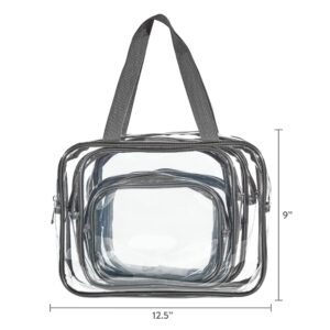 Walmart Clear Makeup and Cosmetic Bag Set for Travel with Makeup or Toiletries, PVC (6 Count) - Image 5