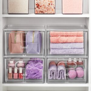 The Home Edit 4 Piece Bath Storage Edit Clear Plastic Modular Storage System 10.63" x 7.04" x 10.33" - Image 3
