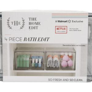 The Home Edit 4 Piece Bath Storage Edit Clear Plastic Modular Storage System 10.63" x 7.04" x 10.33" - Image 13