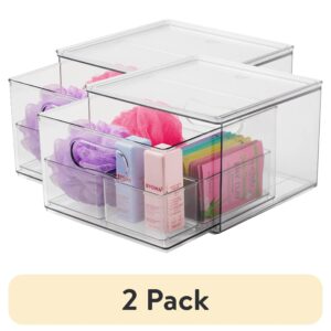 The Home Edit 4 Piece Bath Storage Edit Clear Plastic Modular Storage System 10.63" x 7.04" x 10.33" - Image 14