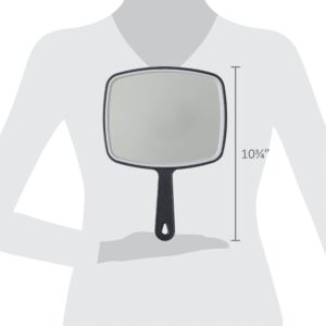 Equate Medium Hand Face Mirror, Black, Size 10.6" x 7.6" x 0.3" - Image 4