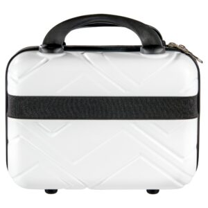 Walmart Hard Shell Cosmetic Travel Case for Makeup or Toiletries, White, Size 11.8" x 10.8" x 5.9" - Image 6