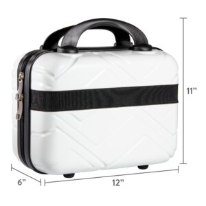 Walmart Hard Shell Cosmetic Travel Case for Makeup or Toiletries, White, Size 11.8" x 10.8" x 5.9" - Image 8