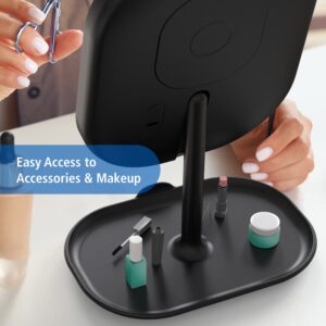 Mainstays Mirrors LED Makeup Mirror, Rechargeable Vanity Mirror with Lights and Storage Tray Base - Image 20