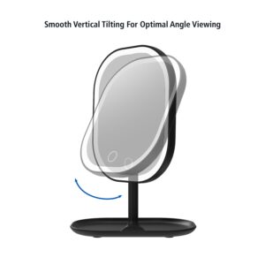 Mainstays Mirrors LED Makeup Mirror, Rechargeable Vanity Mirror with Lights and Storage Tray Base - Image 21