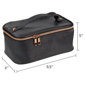 Walmart Cosmetic Bag Train Case, for Travel with Makeup, Black, Size 9.05" x 5.51" x 4.13" - Image 7