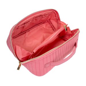 Conair Fold Flat Quilt Pink Cosmetic Bag