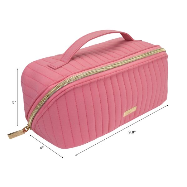 Conair Fold Flat Quilt Pink Cosmetic Bag