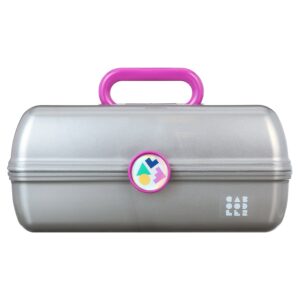 Caboodles On-The-Go Girl Makeup Box, Silver Sparkle - Image 1