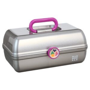 Caboodles On-The-Go Girl Makeup Box, Silver Sparkle - Image 3
