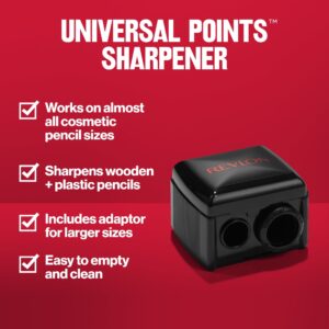 Revlon Universal Points Dual Hole Cosmetic Pencil Sharpener for Eyeliner & Lip Liner Pencils, 1 count - Image 3