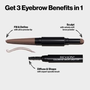 Revlon ColorStay Brow Creator Waterproof Natural Eyebrow Color Pencil, 615 Soft Black, 0.003 oz - Image 4