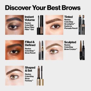 Revlon ColorStay Brow Creator Waterproof Natural Eyebrow Color Pencil, 615 Soft Black, 0.003 oz - Image 5