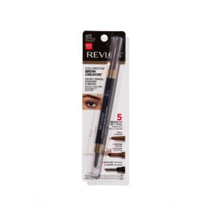 Revlon ColorStay Brow Creator Waterproof Natural Eyebrow Color Pencil, 615 Soft Black, 0.003 oz - Image 23