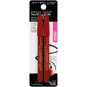 Maybelline Expert Wear Twin Brow and Eye Pencils, Velvet Black - Image 5