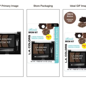 L.A. COLORS Ultimate Enhancing Brow Kit, Medium, 0.13 fl oz - Image 8