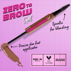 NYX Professional Makeup Zero to Brow Longwear Eyebrow Gel, Ash Brown - Image 14