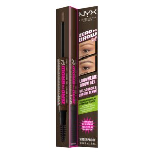 NYX Professional Makeup Zero to Brow Longwear Eyebrow Gel, Ash Brown - Image 49