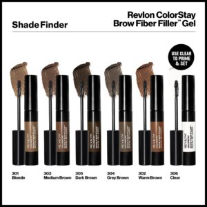 Revlon ColorStay Brow Fiber Filler Brow Gel, 301 Blonde, 0.23 fl. Oz - Image 44