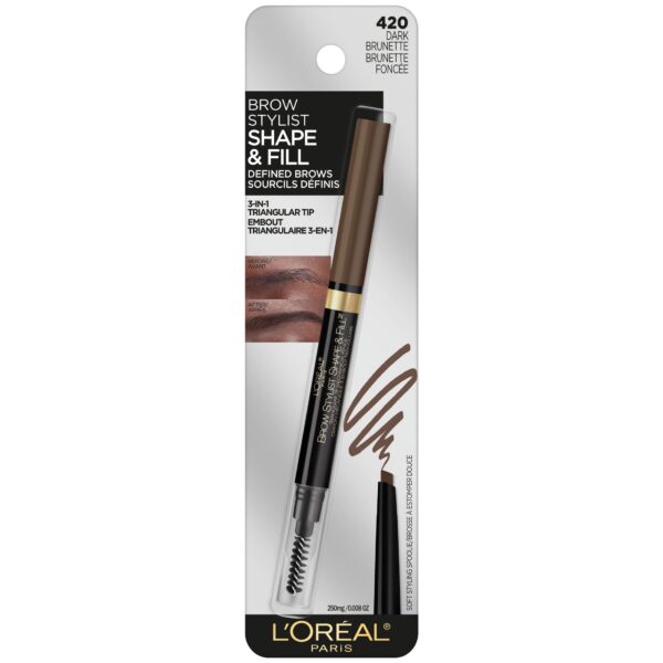 L’Oreal Paris Stylist Shape and Fill Mechanical Eyebrow Makeup Pencil, Dark Blonde